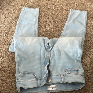 Baby blue skinny jeans